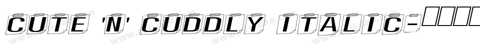 cute 'n' cuddly Italic字体转换